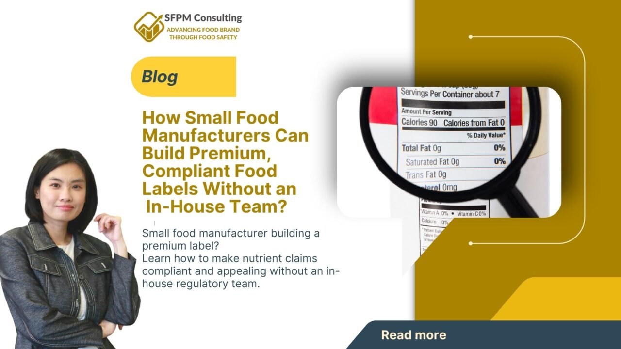 SFPM Consulting present How Small Food Manufacturers Can Build Premium, Compliant Food Labels Without an In-House Team blog
